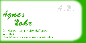 agnes mohr business card